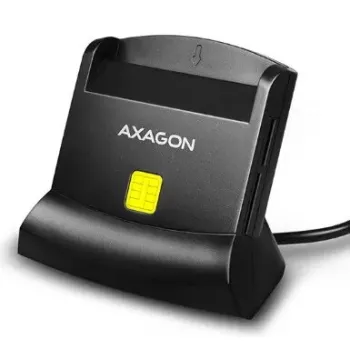 Lector de tarjetas inteligentes Axagon CRE-SM2 USB 2.0 negro cable de 1,3 m