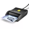 Lector plano de tarjetas inteligentes/ID Axagon CRE-SM3N USB-A, USB 2.0, 1,3 m, negro, 57 g