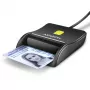 Lector plano de tarjetas inteligentes/ID Axagon CRE-SM3N USB-A, USB 2.0, 1,3 m, negro, 57 g