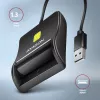 Lector plano de tarjetas inteligentes/ID Axagon CRE-SM3N USB-A, USB 2.0, 1,3 m, negro, 57 g