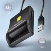 Lector plano de tarjetas inteligentes y SD/microSD/SIM Axagon CRE-SM3SD USB para interiores USB 2.0 negro