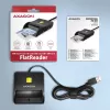 Lector plano de tarjetas inteligentes y SD/microSD/SIM Axagon CRE-SM3SD USB para interiores USB 2.0 negro