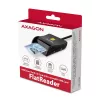 Lector plano de tarjetas inteligentes y SD/microSD/SIM Axagon CRE-SM3SD USB para interiores USB 2.0 negro