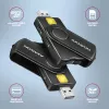Lector de tarjetas Axagon CRE-SMP2A USB Smartcard y SD/microSD/SIM PocketReader para interiores USB Type-A/USB Type-C negro