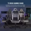 Silla gaming universal Corsair T3 RUSH 2023 asiento acolchado gris antracita
