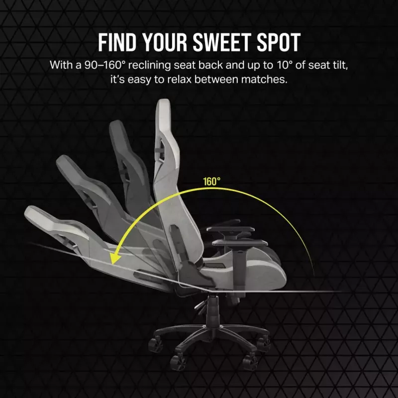 Silla gaming para PC Corsair CF-9010058-WW asiento de malla gris peso máximo de usuario 120 kg