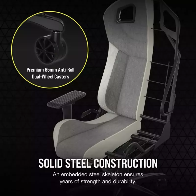 Silla gaming para PC Corsair CF-9010058-WW asiento de malla gris peso máximo de usuario 120 kg