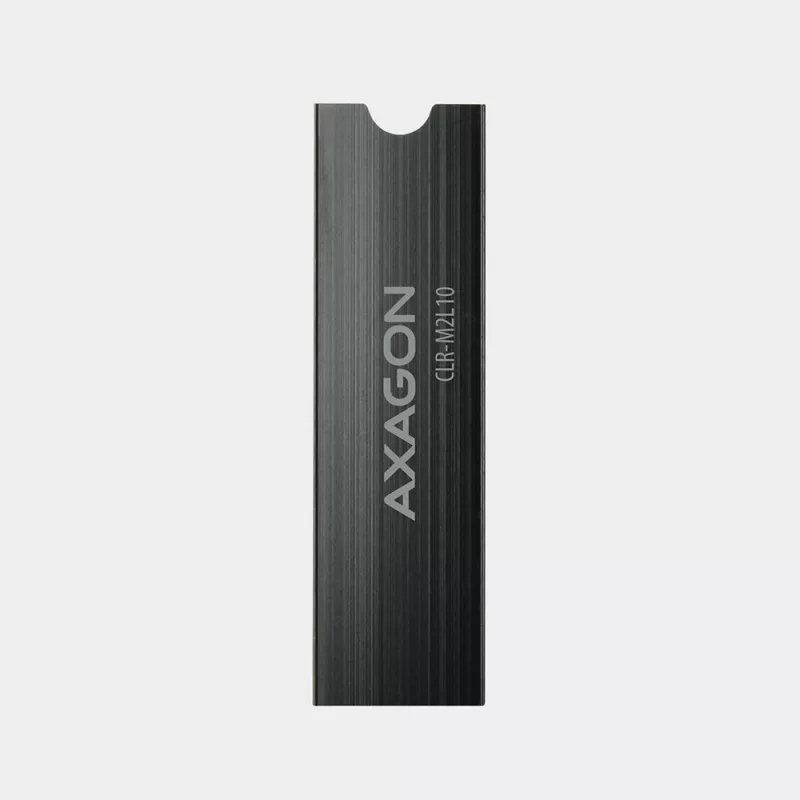 Disipador pasivo de aluminio Axagon CLR-M2L10 para todas las SSD M.2, tamaño 2280, 10 mm de alto.