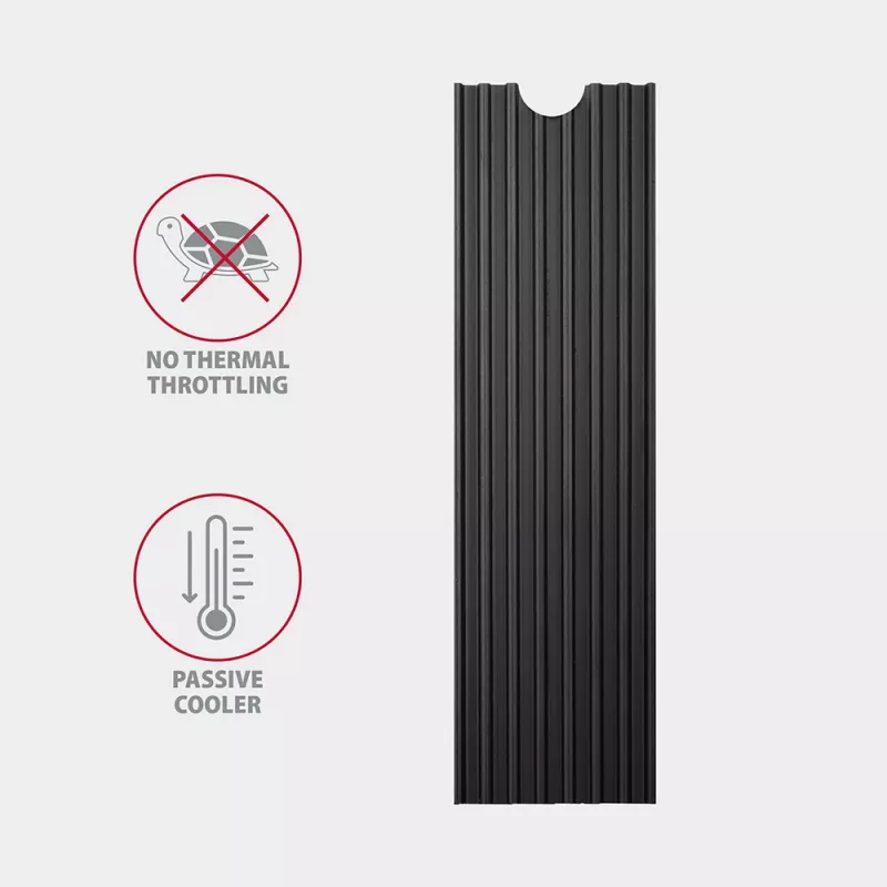 Disipador pasivo de aluminio Axagon CLR-M2L3 para todas las SSD M.2, tamaño 2280, altura 3 mm