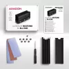 Disipador pasivo de aluminio Axagon CLR-M2XL para unidades SSD M.2 de una y dos caras, tamaño 2280, altura 36 mm