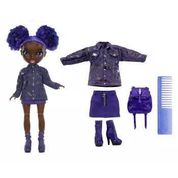 Rainbow High Junior High Muñeca Series 2- Krystal, muñeca de moda, femenino, 6 años, Niño/Niña, 230 mm, Multicolor