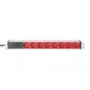 Digitus DN-95410 PDU para rack 1U de aluminio, 8x Schuko, 2 m, enchufe IEC C14