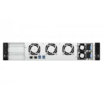 QNAP TS-855EU-RP Servidor NAS Rack (2U) Intel Atom® C5125 8 GB DDR4 0 TB QuTS hero Black