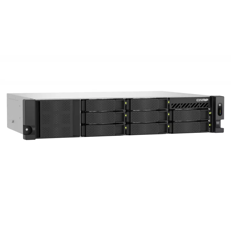 QNAP TS-855EU-RP Servidor NAS Rack (2U) Intel Atom® C5125 8 GB DDR4 0 TB QuTS hero Black