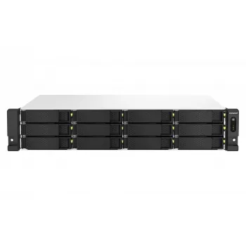 QNAP TS-1264U-RP Servidor NAS Rack (2U) Intel® Celeron® 8 GB DDR4 0 TB QNAP QTS Aluminio, Negro