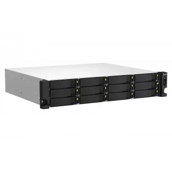 QNAP TS-1264U-RP Servidor NAS Rack (2U) Intel® Celeron® 8 GB DDR4 0 TB QNAP QTS Aluminio, Negro