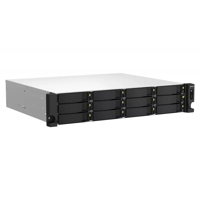 QNAP TS-1264U-RP Servidor NAS Rack (2U) Intel® Celeron® 8 GB DDR4 0 TB QNAP QTS Aluminio, Negro