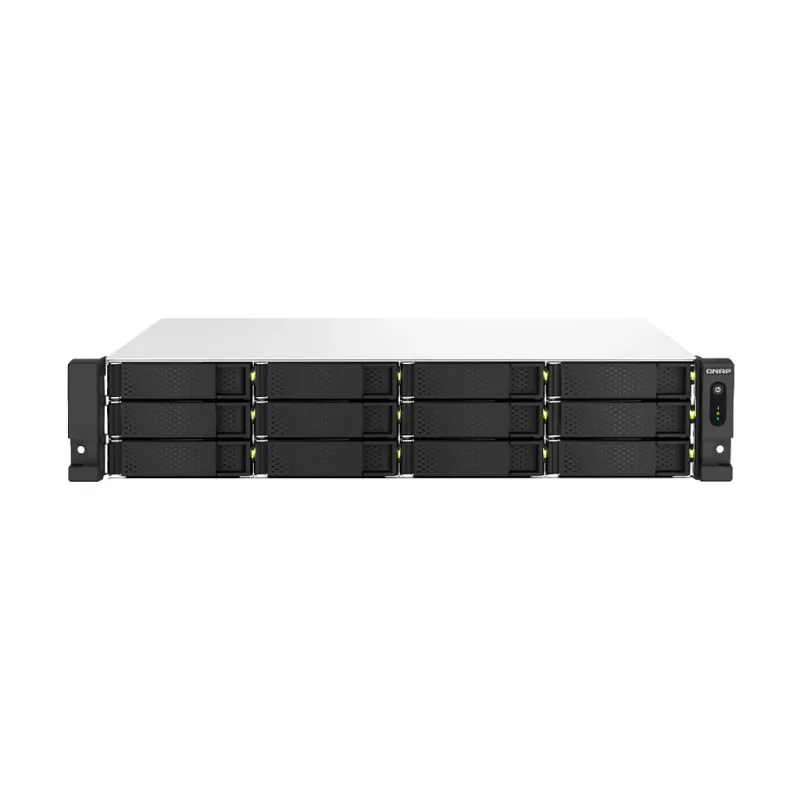 QNAP TS-1264U-RP Servidor NAS Rack (2U) Intel® Celeron® 8 GB DDR4 0 TB QNAP QTS Aluminio, Negro