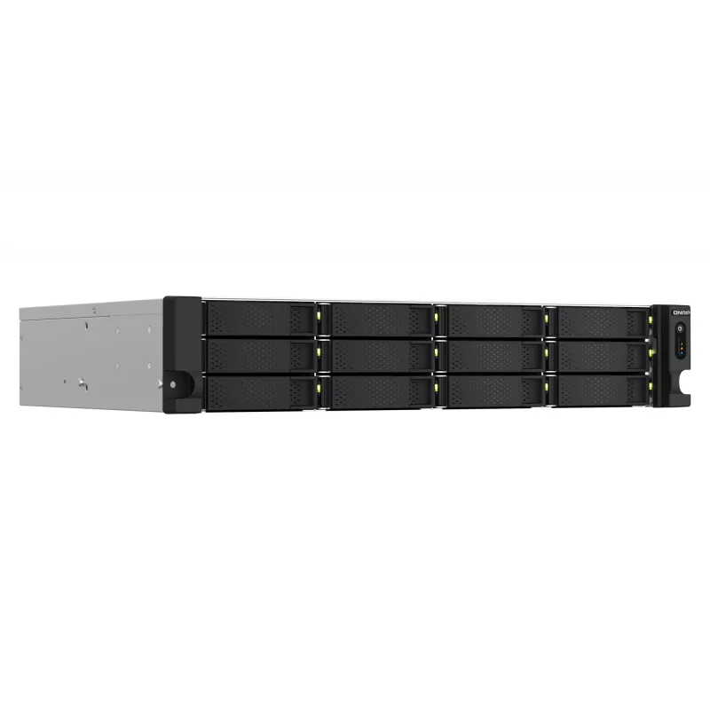 QNAP TS-1264U-RP Servidor NAS Rack (2U) Intel® Celeron® 8 GB DDR4 0 TB QNAP QTS Aluminio, Negro