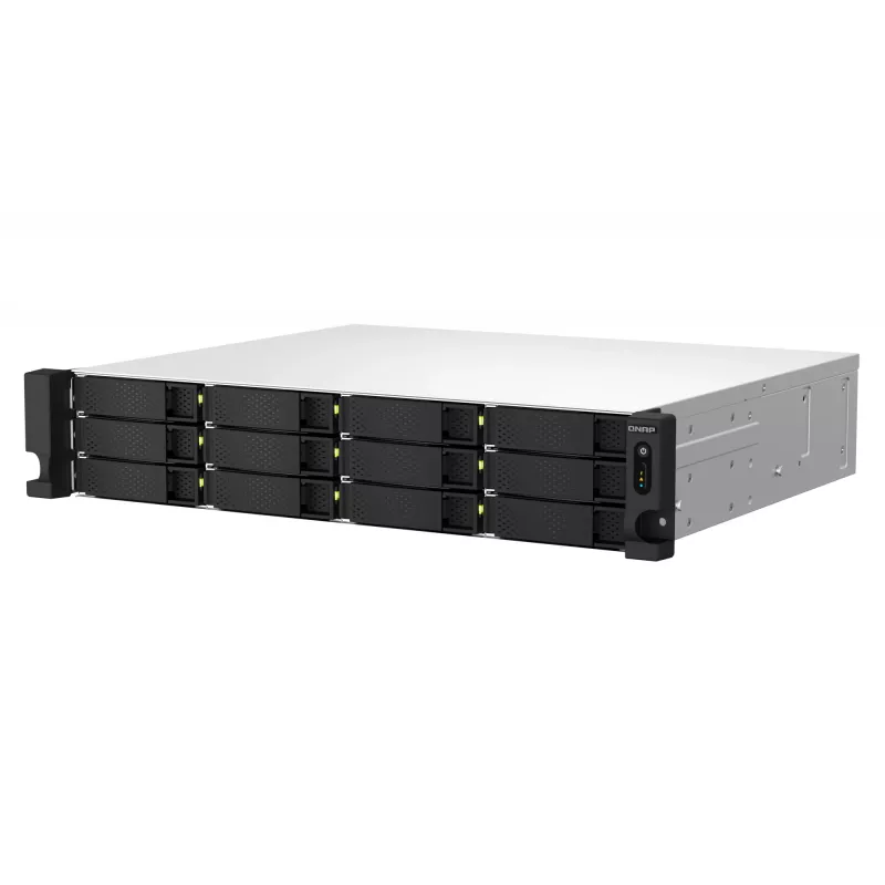 QNAP TS-1264U-RP Servidor NAS Rack (2U) Intel® Celeron® 8 GB DDR4 0 TB QNAP QTS Aluminio, Negro