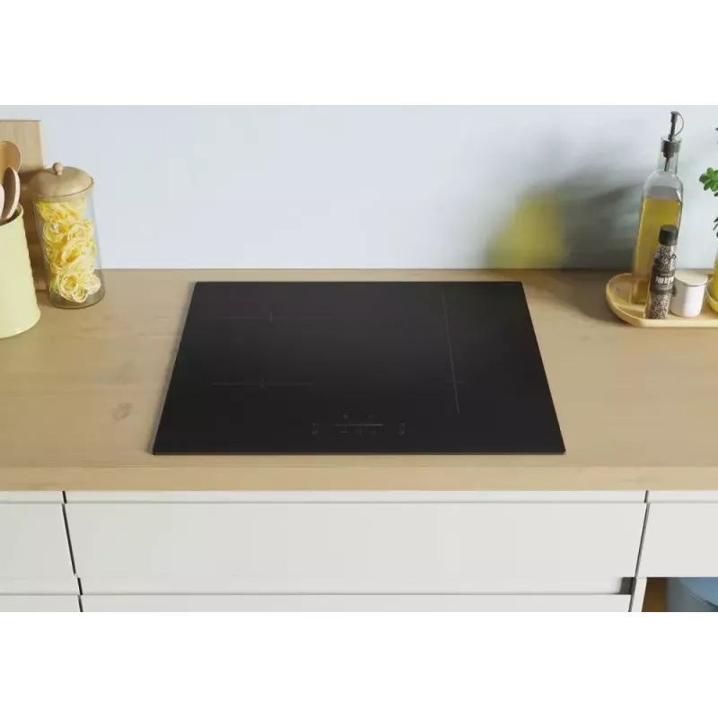 Candy CTP6SC4/E1 Placa de inducción integrada Negra 59 cm Zona 4 zonas de cocción con campana extractora integrada