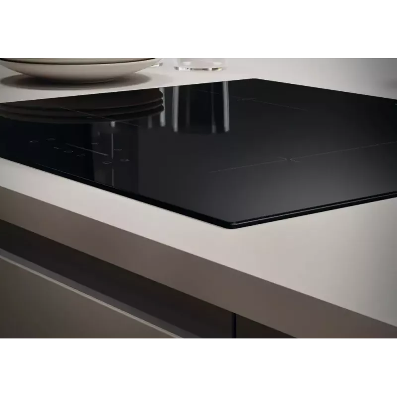 Candy CTP6SC4/E1 Placa de inducción integrada Negra 59 cm Zona 4 zonas de cocción con campana extractora integrada