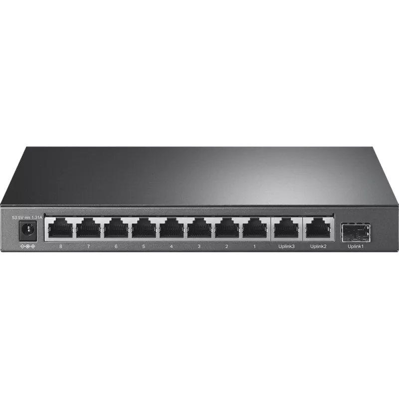 TP-Link Switch de sobremesa 8 puertos 10/100Mbit/s + 3 puertos Gigabit con 8 puertos PoE+