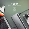 Docking station Axagon HMC-4KX3 Hub USB-C 5Gbps, 3x USB-A, 2x HDMI, DP, RJ-45, SD/microSD, Audio, PD 100W, Cable 40cm