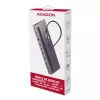 Docking station Axagon HMC-4KX3 Hub USB-C 5Gbps, 3x USB-A, 2x HDMI, DP, RJ-45, SD/microSD, Audio, PD 100W, Cable 40cm