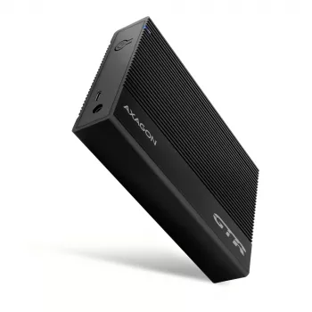 Axagon EE35-GTR USB-C 5Gbps - SATA 6G, 3.5 RIBBED box BLACK - Carcasa HDD USB Type-C 3,5 pulgadas