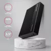 Axagon EE35-GTR USB-C 5Gbps - SATA 6G, 3.5 RIBBED box BLACK - Carcasa HDD USB Type-C 3,5 pulgadas