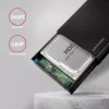 Axagon EE35-GTR USB-C 5Gbps - SATA 6G, 3.5 RIBBED box BLACK - Carcasa HDD USB Type-C 3,5 pulgadas