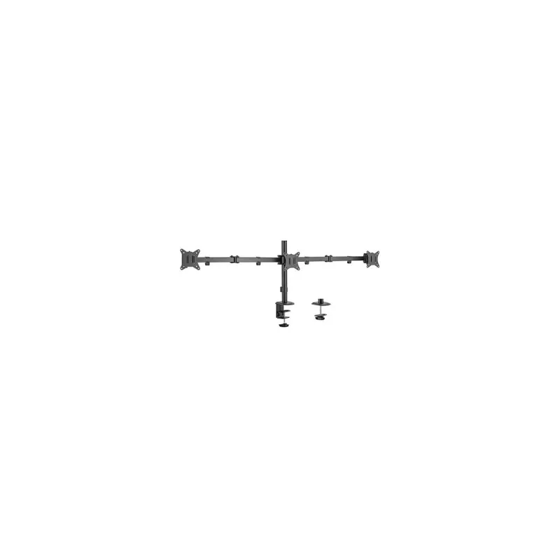 Gembird MA-D3-01 soporte de escritorio ajustable para 3 monitores, 17–27 pulgadas, hasta 7 kg
