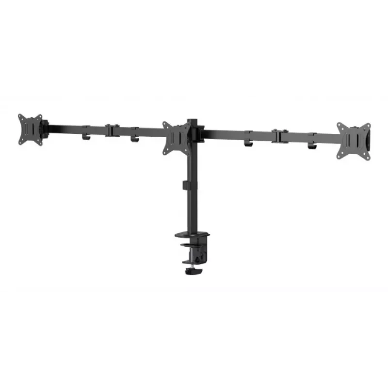 Gembird MA-D3-01 soporte de escritorio ajustable para 3 monitores, 17–27 pulgadas, hasta 7 kg