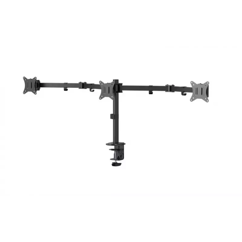 Gembird MA-D3-01 soporte de escritorio ajustable para 3 monitores, 17–27 pulgadas, hasta 7 kg