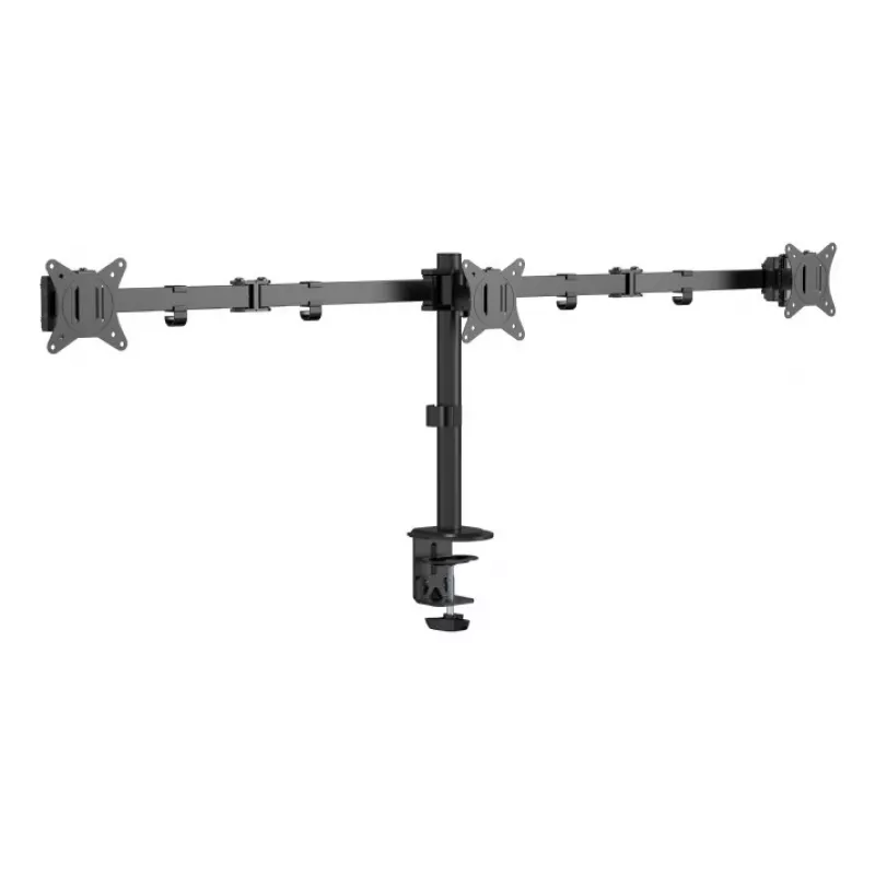 Gembird MA-D3-01 soporte de escritorio ajustable para 3 monitores, 17–27 pulgadas, hasta 7 kg