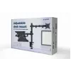 Soporte para monitor Gembird MA-DA-03 para pantallas de 32 pulgadas, pinza de mesa/pasacables, doble brazo, VESA 75x75–100x100, negro