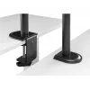 Soporte para monitor Gembird MA-DA-03 para pantallas de 32 pulgadas, pinza de mesa/pasacables, doble brazo, VESA 75x75–100x100, negro