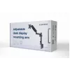 Soporte para monitor GEMBIRD MA-DA1P-01 — soporte de sobremesa de 1 brazo para pantallas de 17–32 pulgadas, VESA 75x75–100x100, carga máx. 9 kg, negro