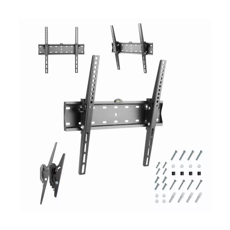 Soporte de TV Gembird WM-55T-02 para pantallas de 32–55 pulgadas, inclinable -12° a 12°, VESA 200x200–400x400, 40 kg, negro