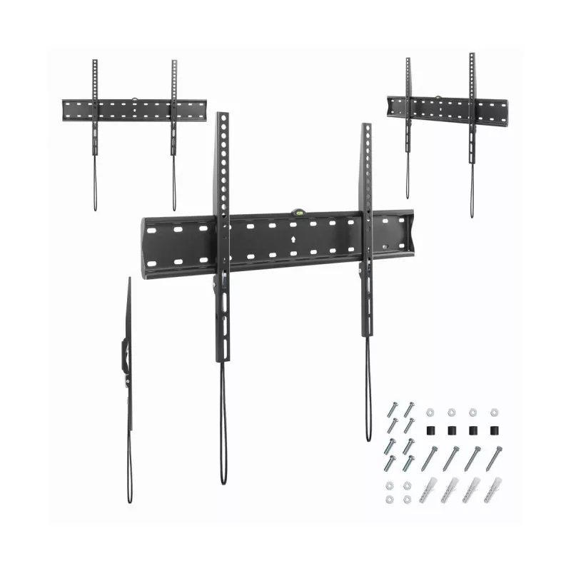 Soporte de TV Gembird WM-70F-01 Negro para televisores de 37–70 pulgadas, 40 kg, VESA 200x200–600x400, 2,5 cm extraplano