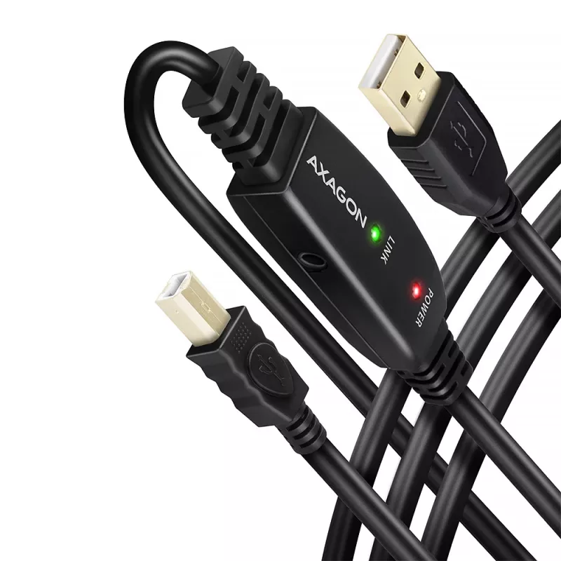 Axagon ADR-215B Cable USB 2.0 A-M -> B-M activo de conexión/repetidor 15 m