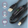 Axagon ADR-215B Cable USB 2.0 A-M -> B-M activo de conexión/repetidor 15 m