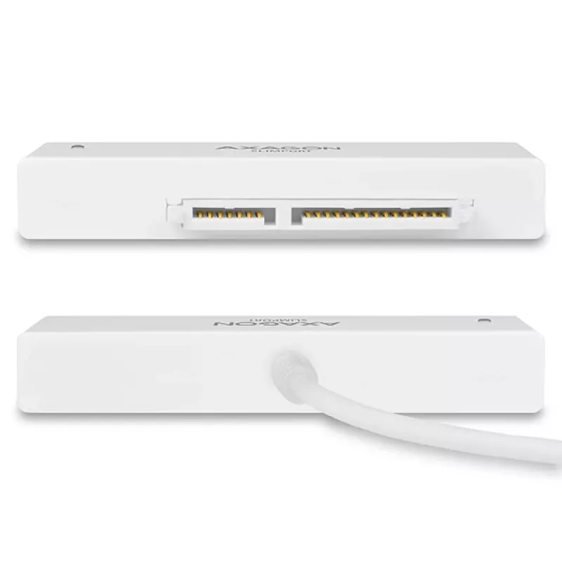 AXAGON ADSA-1S adaptador USB 2.0 para SSD/HDD SATA de 2,5 pulgadas con carcasa, 480 Mbit/s, blanco