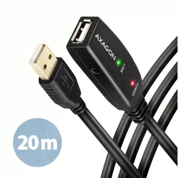 Axagon ADR-220 Cable USB 2.0 A-M -> A-F activo de prolongación/repetidor 20 m