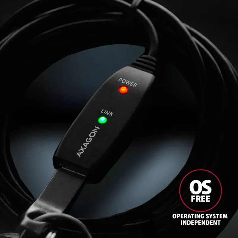 Axagon ADR-220 Cable USB 2.0 A-M -> A-F activo de prolongación/repetidor 20 m
