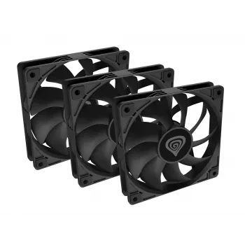 GENESIS Oxal 120 Ventilador para caja de ordenador 12 cm Negro 3 uds.