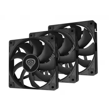 GENESIS Oxal 120 Ventilador para caja de ordenador 12 cm Negro 3 uds.