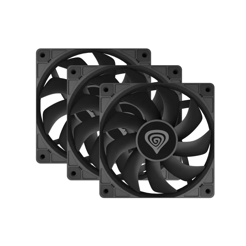 GENESIS Oxal 120 Ventilador para caja de ordenador 12 cm Negro 3 uds.