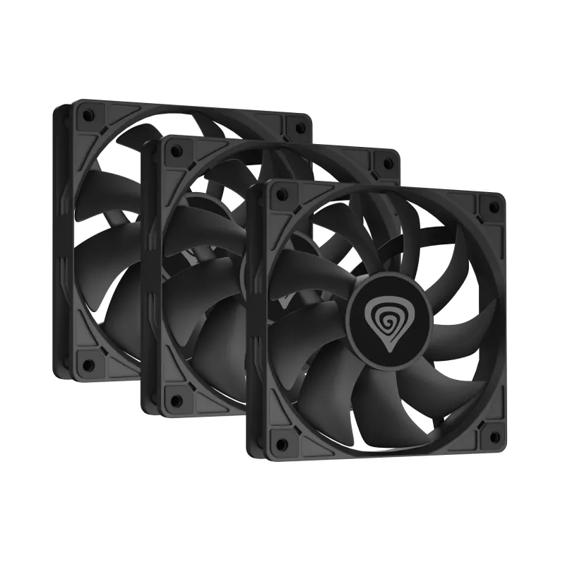GENESIS Oxal 120 Ventilador para caja de ordenador 12 cm Negro 3 uds.